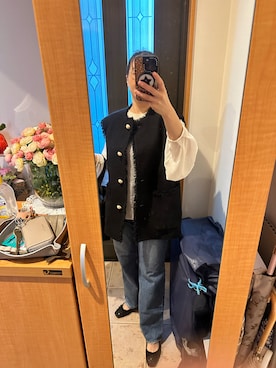 「IENA（イエナ）のアイテム（トートバッグ）」を使った、まろんさん（レディース・160cm）の秋コーディネート