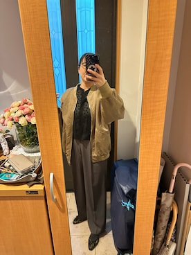 「アイテム（MA-1）」を使った、まろんさん（レディース・160cm）の秋コーディネート