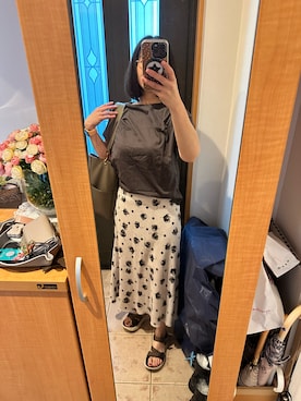 「CELINE（セリーヌ）のアイテム（ショルダーバッグ）」を使った、まろんさん（レディース・160cm）の夏コーディネート