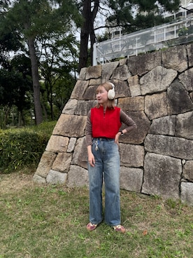 「mystic（ミスティック）のアイテム」を使った、YURIAさん（レディース・156cm）の秋コーディネート