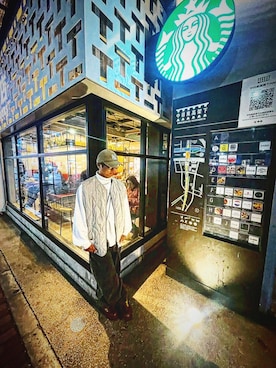 「アイテム（キャップ）」を使った、kingさん（メンズ・168cm）の秋コーディネート