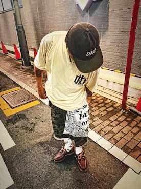 「no brand（ノーブランド）のアイテム」を使った、kingさん（メンズ・168cm）の夏コーディネート