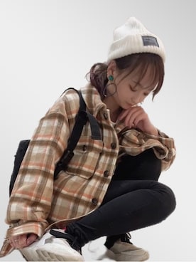 「Honeys（ハニーズ）のアイテム（その他アウター）」を使った、KEI☺︎さん（レディース・155cm）の冬コーディネート