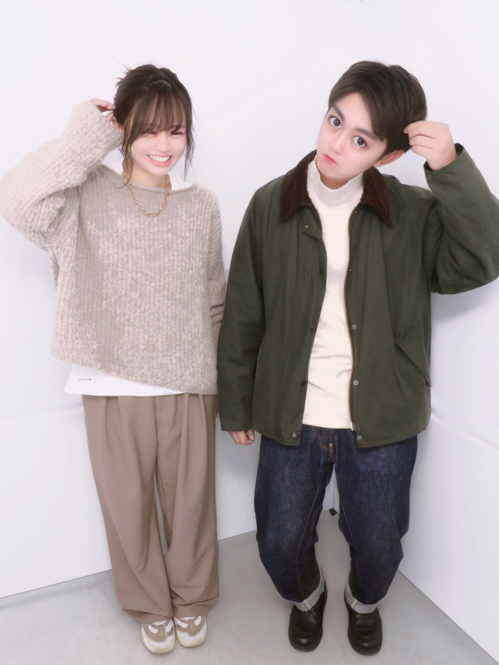 「休日コーデ、休日スタイル、ゆるコーデ、カジュアル、秋トレンド2021、バブアー、Scye、カップルコーデ、デート」｜「Barbourの[ バブアー ] ★ BARBOUR TRANSPORT ジャケット（その他アウター、グリーン系）」を使った、ヤオさん（レディース・156cm）の秋コーディネートの1枚目の写真