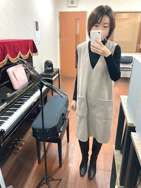 「SUGAR BISKET（シュガービスケット）のアイテム（ワンピース/ドレス）」を使った、うえたえり@さん（レディース・160cm）の春コーディネート