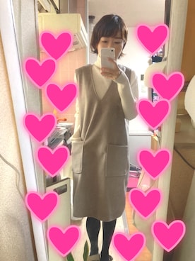 「SUGAR BISKET（シュガービスケット）のアイテム（ワンピース/ドレス）」を使った、うえたえり@さん（レディース・160cm）の冬コーディネート