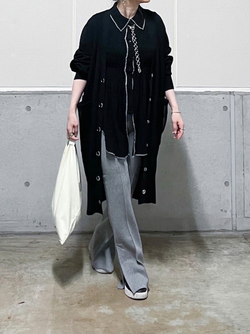 UN3D.（アンスリード）の「メッシュオーバーカーデ（カーディガン