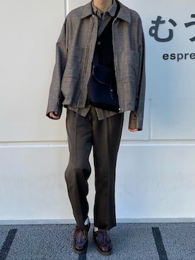 「stein（シュタイン）のアイテム（ブルゾン）」を使った、ひろきさん（メンズ・180cm）の冬コーディネート