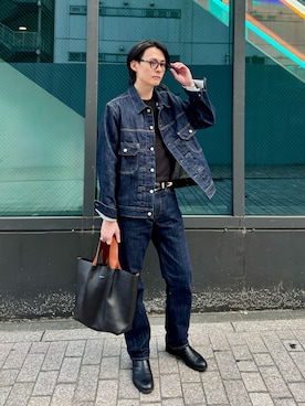 「アイテム（デニムジャケット）」を使った、KENTAさん（メンズ・181cm・30代）の秋コーディネート