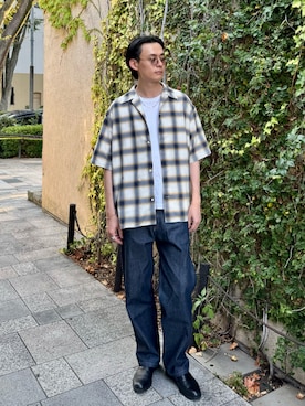「アイテム（シャツ/ブラウス）」を使った、KENTAさん（メンズ・181cm）の夏コーディネート
