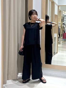 「ママコーデ」｜「アイテム（財布/小物）」を使った、おまゆさん（レディース・159cm）の夏コーディネート