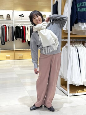 「GLOBAL WORK（グローバルワーク）のアイテム（ファッション雑貨）」を使った、おまゆさん（レディース・159cm）の秋コーディネート