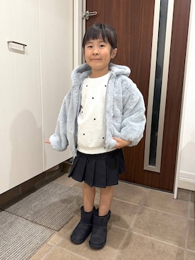 「アイテム（ブルゾン）」を使った、おまゆさん（キッズ・109cm）の秋コーディネート