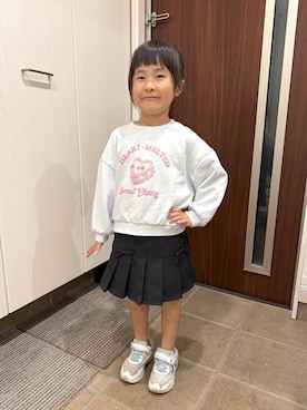 「アイテム（スカート）」を使った、おまゆさん（キッズ・109cm）の秋コーディネート