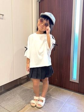 「アイテム（スカート）」を使った、おまゆさん（キッズ・108cm）の夏コーディネート