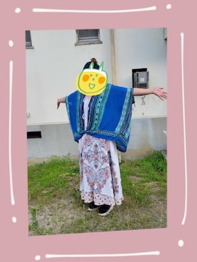 「チャイハネ（チャイハネ）のアイテム（カーディガン/ボレロ）」を使った、てこはさん（レディース・160cm）の夏コーディネート