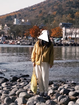 「アイテム（キャミソール）」を使った、みかさん（レディース・165cm）の秋コーディネート