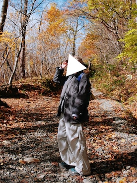 「アイテム（バックパック/リュック）」を使った、みかさん（レディース・165cm）の秋コーディネート