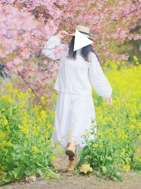 「PLST（プラステ）のアイテム」を使った、みかさん（レディース・165cm）の春コーディネート