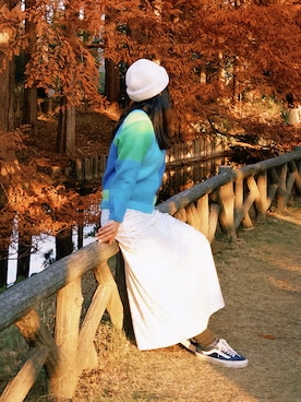 「アイテム（ニット/セーター）」を使った、みかさん（レディース・165cm）の秋コーディネート