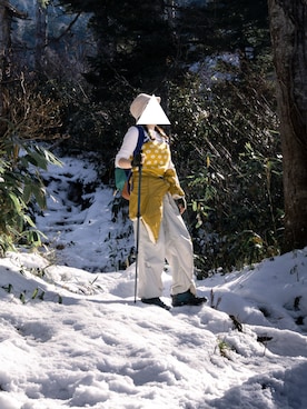 「アイテム（バックパック/リュック）」を使った、みかさん（レディース・165cm）の秋コーディネート