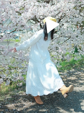 「ZARA（ザラ）のアイテム（帽子）」を使った、みかさん（レディース・165cm）の春コーディネート