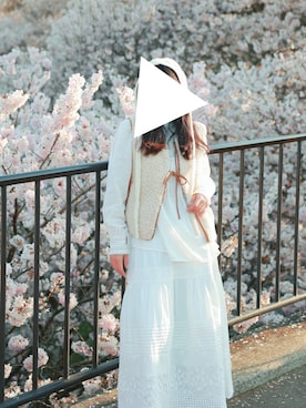 「ZARA（ザラ）のアイテム（帽子）」を使った、みかさん（レディース・165cm）の春コーディネート