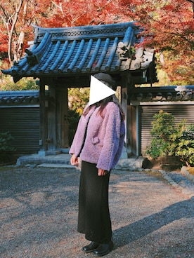 「アイテム（ステンカラーコート）」を使った、みかさん（レディース・165cm）の冬コーディネート