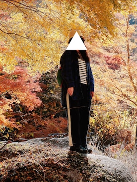 「アイテム（チノパンツ）」を使った、みかさん（レディース・165cm）の秋コーディネート