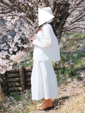 「ZARA（ザラ）のアイテム（帽子）」を使った、みかさん（レディース・165cm）の春コーディネート