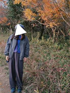 「アイテム（ノーカラージャケット）」を使った、みかさん（レディース・165cm）の秋コーディネート