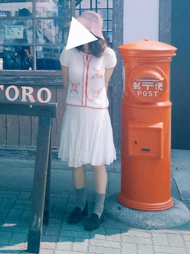 「MUJI Labo（ムジラボ）のアイテム」を使った、みかさん（レディース・165cm）の夏コーディネート