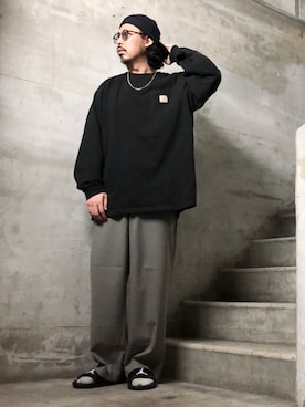 「STUDIOUS（ステュディオス）のアイテム（アクセサリー）」を使った、MasaakiOoueさん（メンズ・169cm）の夏コーディネート