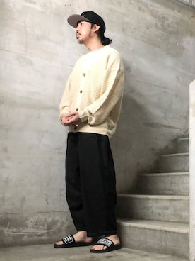 「GLOSTER（グロスター）のアイテム」を使った、MasaakiOoueさん（メンズ・169cm）の夏コーディネート