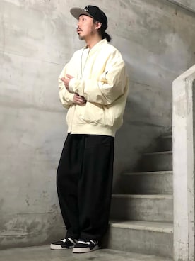 「GLOSTER（グロスター）のアイテム」を使った、MasaakiOoueさん（メンズ・169cm）の秋コーディネート
