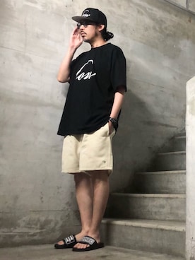 「LOW JACK DESIGN（ロウジャックデザイン）のアイテム」を使った、MasaakiOoueさん（メンズ・169cm）の夏コーディネート