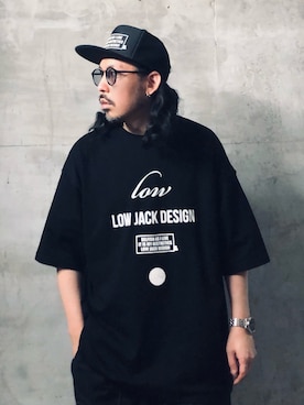 「LOW JACK DESIGN（ロウジャックデザイン）のアイテム」を使った、MasaakiOoueさん（メンズ・169cm）の夏コーディネート