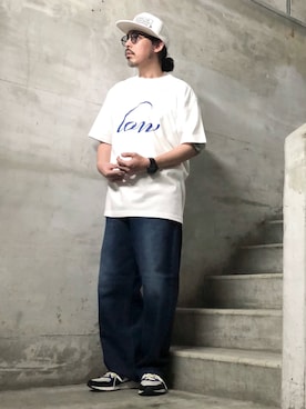 「Lee（リー）のアイテム（パンツ）」を使った、MasaakiOoueさん（メンズ・169cm）の夏コーディネート