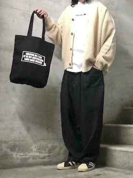 「GLOSTER（グロスター）のアイテム」を使った、MasaakiOoueさん（メンズ・169cm）の夏コーディネート
