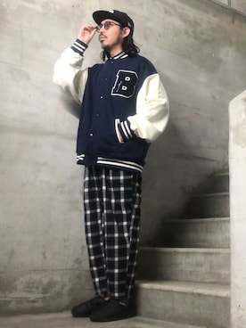 「SUBU（スブ）のアイテム」を使った、MasaakiOoueさん（メンズ・169cm）の冬コーディネート