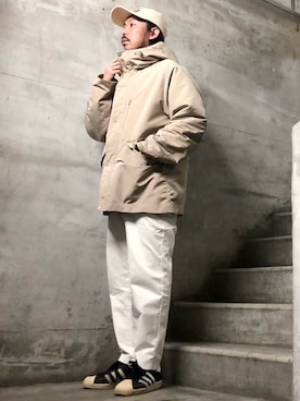 「シュプリーム」｜「アイテム（マウンテンパーカー）」を使った、MasaakiOoueさん（メンズ・169cm）の冬コーディネート