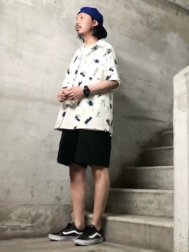 「URBAN RESEARCH Sonny Label（アーバンリサーチサニーレーベル）のアイテム（トップス）」を使った、MasaakiOoueさん（メンズ・169cm）の夏コーディネート