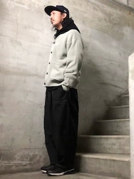 「MIZUNO（ミズノ　）のアイテム」を使った、MasaakiOoueさん（メンズ・169cm）の冬コーディネート