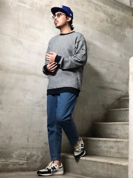 「JOKER（ジョーカー）のアイテム（スウェット）」を使った、MasaakiOoueさん（メンズ・169cm）の秋コーディネート