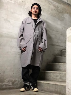 「アニエスベー」｜「アイテム（ハンチング/ベレー帽）」を使った、MasaakiOoueさん（メンズ・169cm）の秋コーディネート