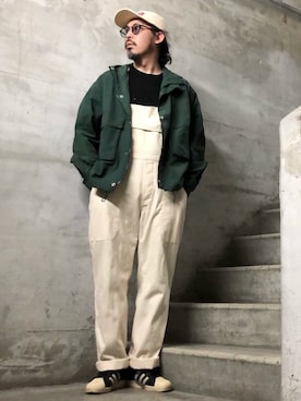 「WAIPER.inc（ワイパーインク）のアイテム（サロペット/オーバーオール）」を使った、MasaakiOoueさん（メンズ・169cm）の春コーディネート