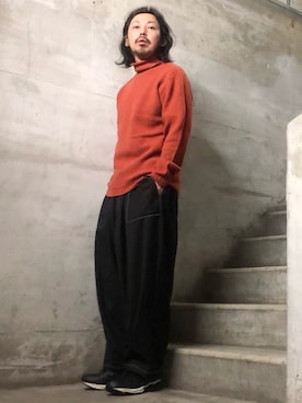 「URBAN RESEARCH Sonny Label（アーバンリサーチサニーレーベル）のアイテム（トップス）」を使った、MasaakiOoueさん（メンズ・169cm）の冬コーディネート