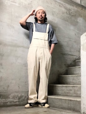 「WAIPER.inc（ワイパーインク）のアイテム（サロペット/オーバーオール）」を使った、MasaakiOoueさん（メンズ・169cm）の夏コーディネート