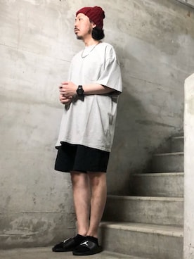 「STUDIOUS（ステュディオス）のアイテム（アクセサリー）」を使った、MasaakiOoueさん（メンズ・169cm）の夏コーディネート