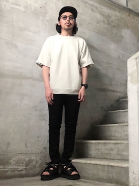 「URBAN RESEARCH Sonny Label（アーバンリサーチサニーレーベル）のアイテム（パンツ）」を使った、MasaakiOoueさん（メンズ・169cm）の夏コーディネート